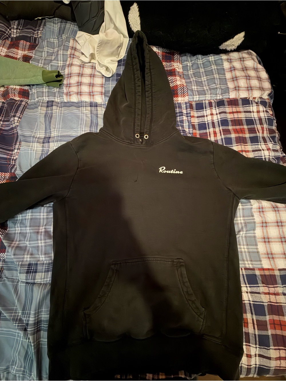 2 routine hoodies, with one sleeveless pink workout hoodie.